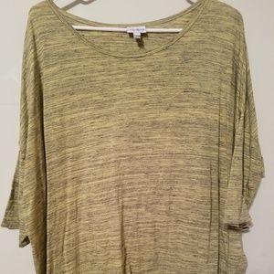 LuLaRoe Irma - 2XL - Pale yellow and grey heather